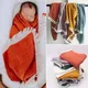 Organic Cotton Muslin Blanket Double Gauze Bath Towel Baby Tassel Blankets Newborn Big Diaper