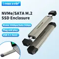Lemorele M2 SSD Case M.2 NVMe SATA SSD Enclosure Adapter 10Gbps USB 3.1 Gen2 custodia esterna USB C supporta chiavi M e B & M