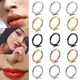1Pc Steel Hinged Segment Nose Rings Body Clips Hoop Ear Tragus Septum Cartilage Piercing Jewelry for