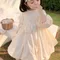 Primavera autunno ragazze vestono colletto in pizzo staccabile fata manica lunga abito da principessa bambino abbigliamento per bambini abbigliamento per bambini