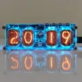 Nixie-Vintage Glowing Tube Clock Button Battery 5V DIY Desktop Ornament Punk Style New In12