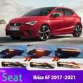 Scorrimento dinamico Nero LED Indicatore di direzione Sequenziale Specchio Indicatore Lampeggiante per sedile Ibiza 6F 2017 2018 2019
