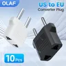 Olaf 1-10 pz US To EU Plug Adapter EU Euro KR Plug Adapter Travel KR Adapter Electric EU KR Plug