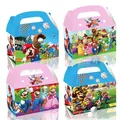 12/24pcs Super Mario Gift Box Birthday Party Supplies Mario Bros Candy Box Cardboard Boxes for Gifts