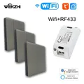 Wifi RF 433 Mhz Modulo interruttore luce fai da te Relè ricevitore 86 Telecomando wireless portatile Tuya Smart Life Alexa Google Home