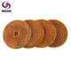 RIJILEI 4PCS Top 4 Inch Wet Dry Diamond Polishing Pads 4 Steps Copper Metal Bonded Polishing Pad For