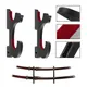 Supporto per spada per montaggio a parete a 2 livelli Gancio per spada Samurai Katana Tanto Gancio per spada Rack di stoccaggio regolabile per esposizione di spada per bacchetta cosplay
