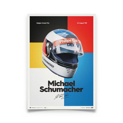 Michael Schumacher 1991 Helm Limited Edition Poster Image