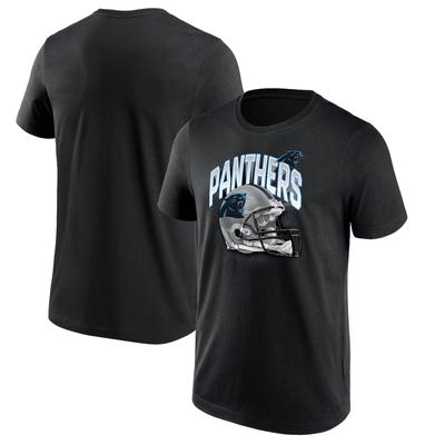 Carolina Panthers End Around Helm-Grafik-T-Shirt – Herren Image