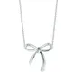 Simple High-quality Allergy-resistant Female Korean Fashion Silver Plated Jewelry Bow Pendant