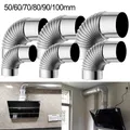 50-100mm Stove Flue Pipe Elbow Stainless Steel Flue Stove Pipe Chimney Flue Gas Pipe Wood Stoves