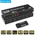 2023 4x2 HDMI Matrix Switch Splitter 4 In 2 Out 2 In 2 Out with SPDIF L/R 3.5mm HDR HDMI-compatible