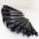 1.6mm 12mm 14mm 16mm big size Acrylic Ear Piercing Tapers Expander Black Flesh Tunnel Body Jewelry