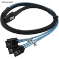 SAS SATA Cable Mini-SAS SFF-8087 To 4 SATA Cable Mini SAS 4i SFF8087 36P To 4 SATA 7P Cable 12Gbps