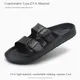 Classic Black Men Sandals Summer Slip on Slippers Beach Adjustable Buckle Strap Male Casual Outdoor
