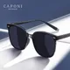 CAPONI Nylon Sun Glasses Men High Class Material Acetate Black Shades Flat Surface Fashion Driving