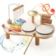 Baby Wooden Montessori Toys Bandstand Model Removable Set Mobile Drum Children Puzzle Learning Toys