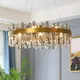 Modern Smoke Grey Crystal Chandelier Lighting Luxury Led hanging lamp for Dining Table Living Room