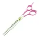 7" Pink Rubber Handle Pet Scissors Dog Grooming Scissors Trimming Dog Clippers Professional Animal