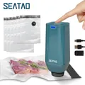 Reusable Vacuum Food Storage Zipper Bags Set Electric Handheld Vacuum Sealer Pump Sous Vide Bags USB