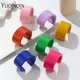 New Big Colorful Resin Acrylic Cuff Open Bangles for Girls Wide Bangles Bracelets for Women Indian