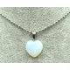 Natural Stone Turquoises Quartz crystal Opal Heart-shaped Pendants for diy Jewelry Making stainless