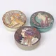 Multi-Style Printing Portable Round Tea Sugar Coffee Storage Box Tin Box Kitchen Flower Drawing