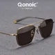 Qonoic Pure Titanium Fashion Sunglasses Men's Business Polarized Sunglasses Driving Special Driving