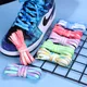 11 Colors Flat Shoelaces Gradient Trend Tie dye Cotton Shoe Laces Used For Sneakers Casual shoes