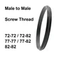 Screw Thread Male to Male Adapter 72 / 77 / 82 mm thread pitch 0.75mm Macro Photography Mount