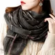 Women Cashmere Scarf with Warm Long Wraps Scarf Autumn Scarf England Classic Plaid Cashmere Scarves