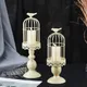 Retro Bird Cage Candle Holder Vintage Metal Candlestick Weddings Candle Centerpieces For Tables