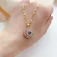 18K Gold Necklace White Diamond Pendants for Women Bijoux Femme Collares Joyas Natural Pierscionki