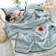 Air-Condition Summer Quilt Thin Stripe Lightweight Comforter Full Queen Breathable Sofa Office Bed