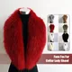 100cm Women Artificial Wool Fox Fur Scarf Winter Warm Faux Fox Fur Collar Lady Shawl Band Trimming