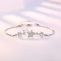 New Popular Brands 925 Sterling Silver Noble charms Crystal Star Bracelets for Women Jewelry Fashion