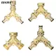 1 PCS 3/4'' 16mm Heavy Duty Brass Garden Y hose Splitter Dual Outlet Tap Connector 2 Way Adapter