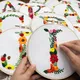 26 English Letter Embroidery Starter Kit Cross Stitch Set Flowers Plant Stamped Embroidery Set for