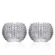 2Pack Round Tealight Candle Holders Romantic Crystal Glass Candlestick Dinner Table Decoration for