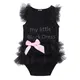 Pudcoco US Stock Hot Newborn Baby Girls Bodysuits Fashion Embroidered Lace My Little Black Dress