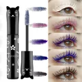 1Pcs 4d Silk Fiber Mascara Waterproof Fast Dry Eyelashes Lengthening White Clear Blue Brown Mascara
