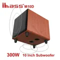 IBASS M10D 10-inch Wooden Active Subwoofer Speaker High Power 300W Powerful Subwoofer Powerful Heavy