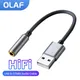 USB To 3.5mm Audio Cable USB Sound Card Earphone 2-in-1 AUX Audio Cable for Mobile Phone Desktop