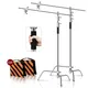 SH 2.6M 2PCS Light C-Stand Photography 100% Metal Stainless With Boom Arm Steel Century C-Stand