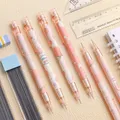 5 pcs/pack 0.5mm Sweet Peach Mechanical Pencil with Leads Cute Pencil School Stationery Supplies