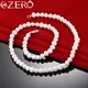 16/18/20 Inch White/Pink/Purple 8mm Artificial Pearl Necklace For Women 925 Sterling Silver Jewelry