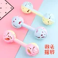 2pcs Toddler Double-headed Hand Rattles Soothing Hand Grip Rattles Toys Baby Rattle Baby Nibbling