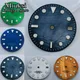 Miuksi 29mm blue green orange watch dial fit NH35 movement fit 3 o'clock crown 3.8 o'clock crown