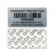 Bar code warranty void stickers Dumb silver PET security labels with serial number waterproof tamper