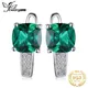 JewelryPalace Simulated Green Emerald Created Ruby Sapphire 925 Sterling Silver Hoop Earrings for